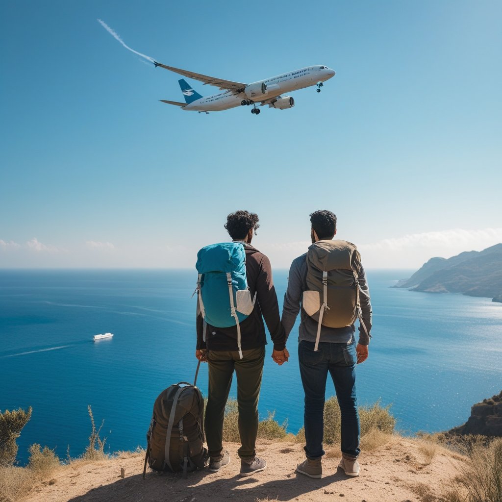 Leonardo_Phoenix_10_A_beautiful_natural_travel_scene_Arab_cou_3 طيران اقتصادي فخم - الصورة 3