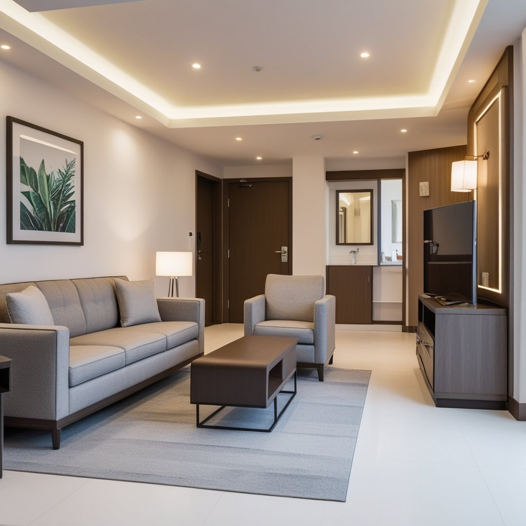 Leonardo_Phoenix_10_A_fully_furnished_hotel_apartment_living_r_0 إقامة فاخرة مفروشة - الصورة 2