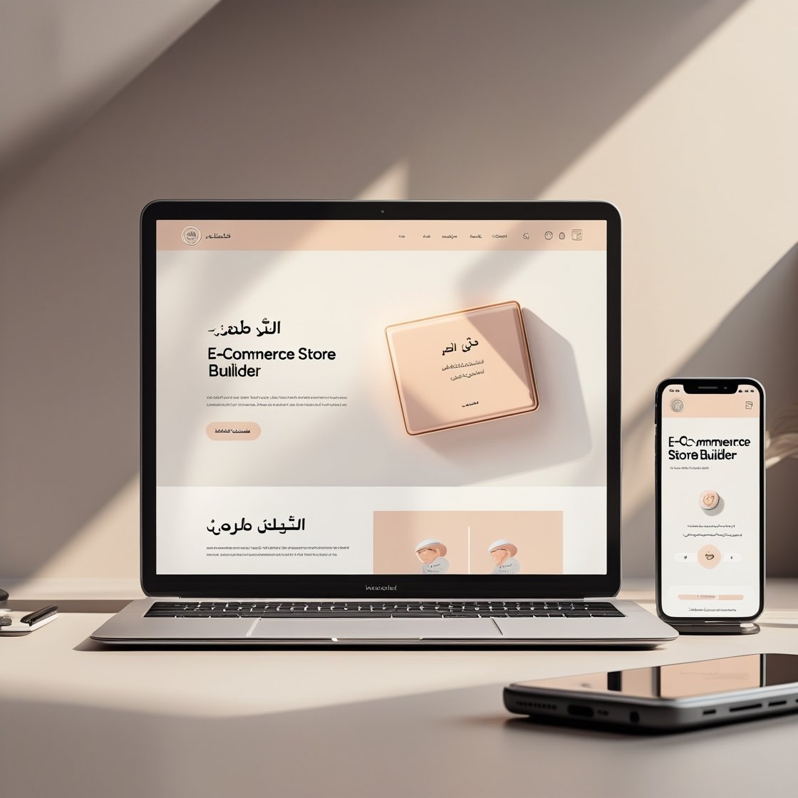 Leonardo_Phoenix_10_An_elegant_workspace_scene_featuring_a_sle_1 منصة التجارة الإلكترونية السعودية - الصورة 4